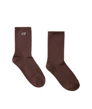 The Monogrammed Trouser Sock- Chocolate