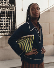 The Stripe Pouch- Citron Mini Prep Stripe