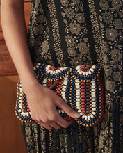 The Beaded Clutch- Cabana Stripe