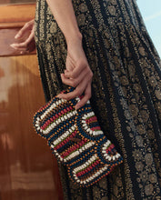 The Beaded Clutch- Cabana Stripe