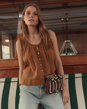 The Beaded Clutch- Cabana Stripe