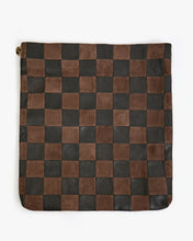 Carryall Clutch w/ Tabs- Nappa & Suede Oversized Checker