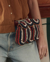The Beaded Clutch- Cabana Stripe
