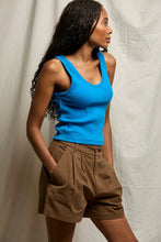 Blondie Tank- Cobalt