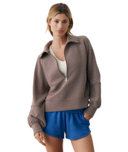 Milano Half Zip Sweat- Coffee Bean/ Birch