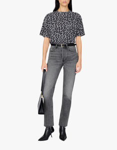 Cohen Tee- Grey Leopard