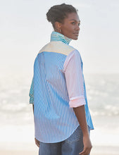 Eileen Relaxed Button- Up Shirt- Colorblock Stripe