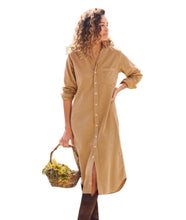 Rory Maxi Shirtdress- Camel Corduroy