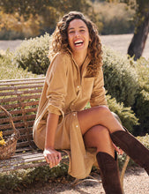Rory Maxi Shirtdress- Camel Corduroy