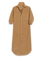 Rory Maxi Shirtdress- Camel Corduroy