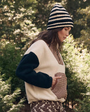 The Plush Crosswind Pullover- Cream w/ Chocolate Dot