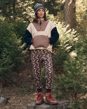 The Plush Crosswind Pullover- Cream w/ Chocolate Dot