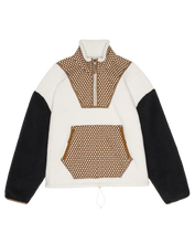 The Plush Crosswind Pullover- Cream w/ Chocolate Dot