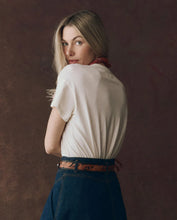The Boxy Crew W/ Rodeo Star Graphic- Washed White