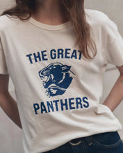 The Boxy Crew w/ Growling Panther Graphic- Washed White