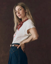 The Boxy Crew W/ Rodeo Star Graphic- Washed White