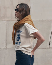 The Boxy Crew w/ Growling Panther Graphic- Washed White