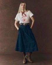 The Boxy Crew W/ Rodeo Star Graphic- Washed White