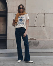 The Boxy Crew w/ Growling Panther Graphic- Washed White