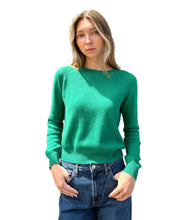 Crop Crew Sweater- Olive Green
