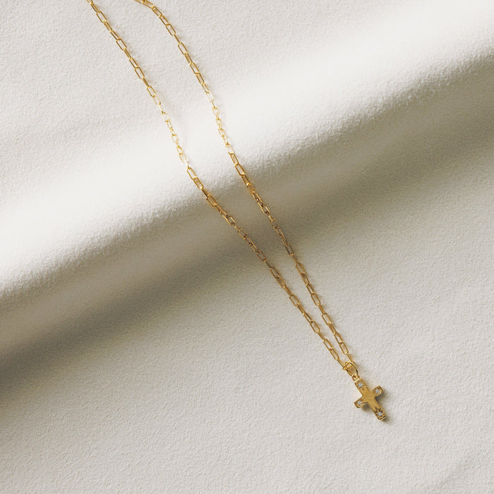 The Dainty Necklace- Cosmos Cross Charm