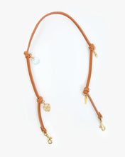 Thin Knotted Shoulder Strap w/ D-Rings- Cuoio