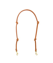 Thin Knotted Shoulder Strap w/ D-Rings- Cuoio