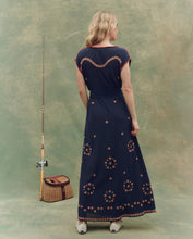The Beaded Corridor Dress- Navy
