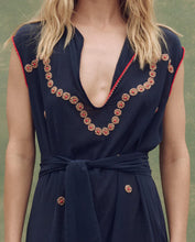 The Beaded Corridor Dress- Navy