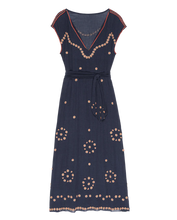 The Beaded Corridor Dress- Navy