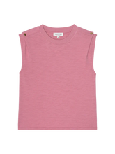 Marina Muscle Tee W/ Shoulder- Dahlia