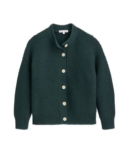 Nico Chunky Button Cardigan- Dark Spruce