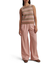 Deeley Stripe Stitch Tank- Warm Taupe/ Mellow Rose