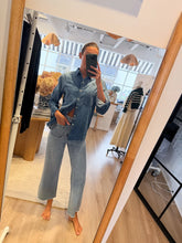 Denim Western Shirt- Dark Wash