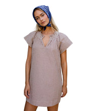 Cecelia Shortie Dress- Mocha Mini Gingham
