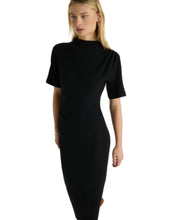 Rebecca Mock Neck Dress- Jet Black