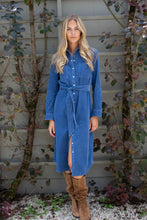 Teagan Shirt Dress- Indigo Corduroy