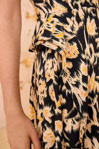 Nadya Short Sleeve Midi Dress- Tourmaline