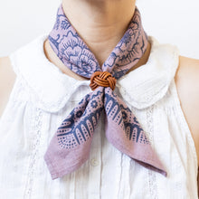 Natural Dye Silk Bandana- Viola