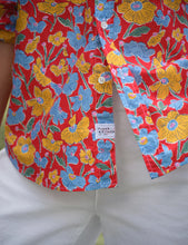 Eileen Relaxed Button- Up Shirt- Red Flowers