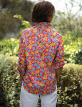Eileen Relaxed Button- Up Shirt- Red Flowers