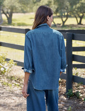 Eileen - Distressed Indigo Washed Denim