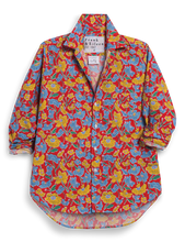 Eileen Relaxed Button- Up Shirt- Red Flowers