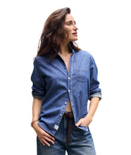 Eileen - Distressed Indigo Washed Denim