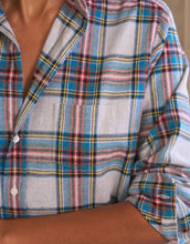 Eileen Relaxed Button- Up Shirt- Yellow, Blue, Red Plaid