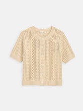 Elle Pointelle Cardigan- Cream