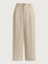 Ellison Crop Wide Leg Pant-Birch Marl