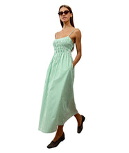 Primrose Dress- Emerald Stripe
