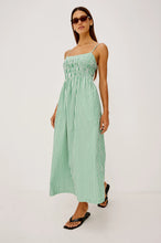 Primrose Dress- Emerald Stripe