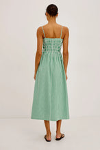 Primrose Dress- Emerald Stripe